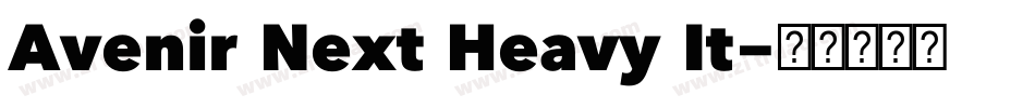 Avenir Next Heavy It字体转换